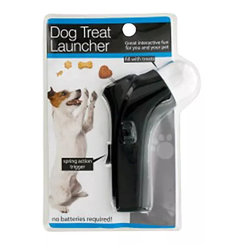 Dog Treat Launcher with Spring Action Trigger Black