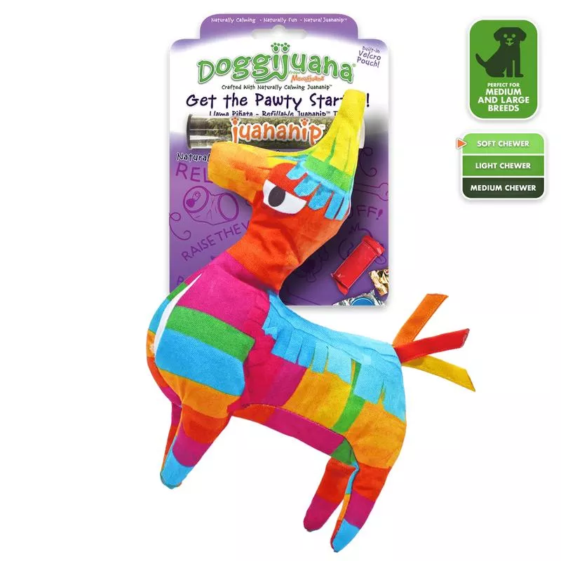Doggijuana Get the Pawty Started Refillable Llama Piata Toy