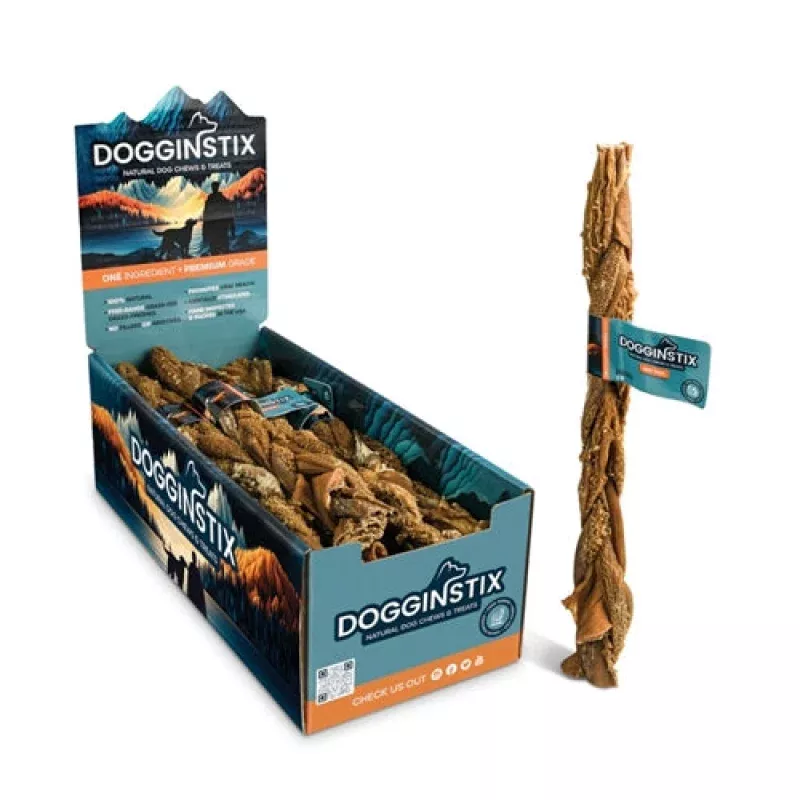 DOGGINSTIX Braided Beef Tripe 12"