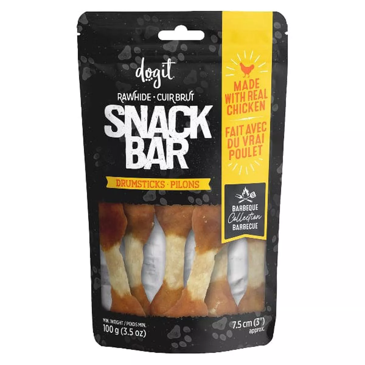 Dogit Snack Bar Chicken & Beefhide Drumsticks