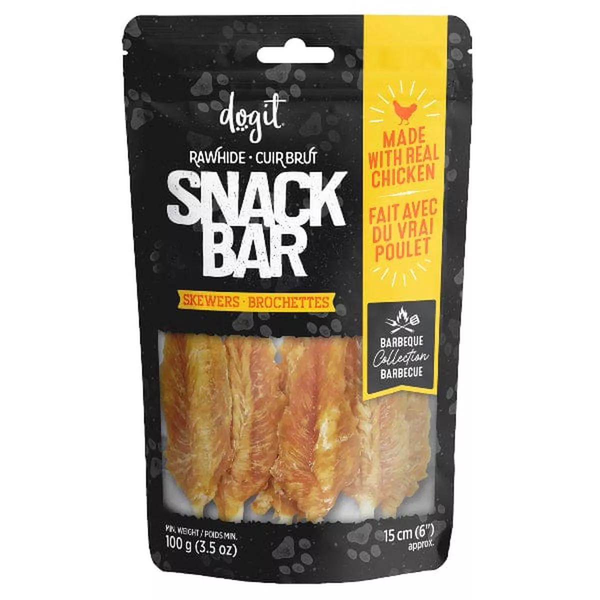Dogit Snack Bar Chicken & Beefhide Skewers