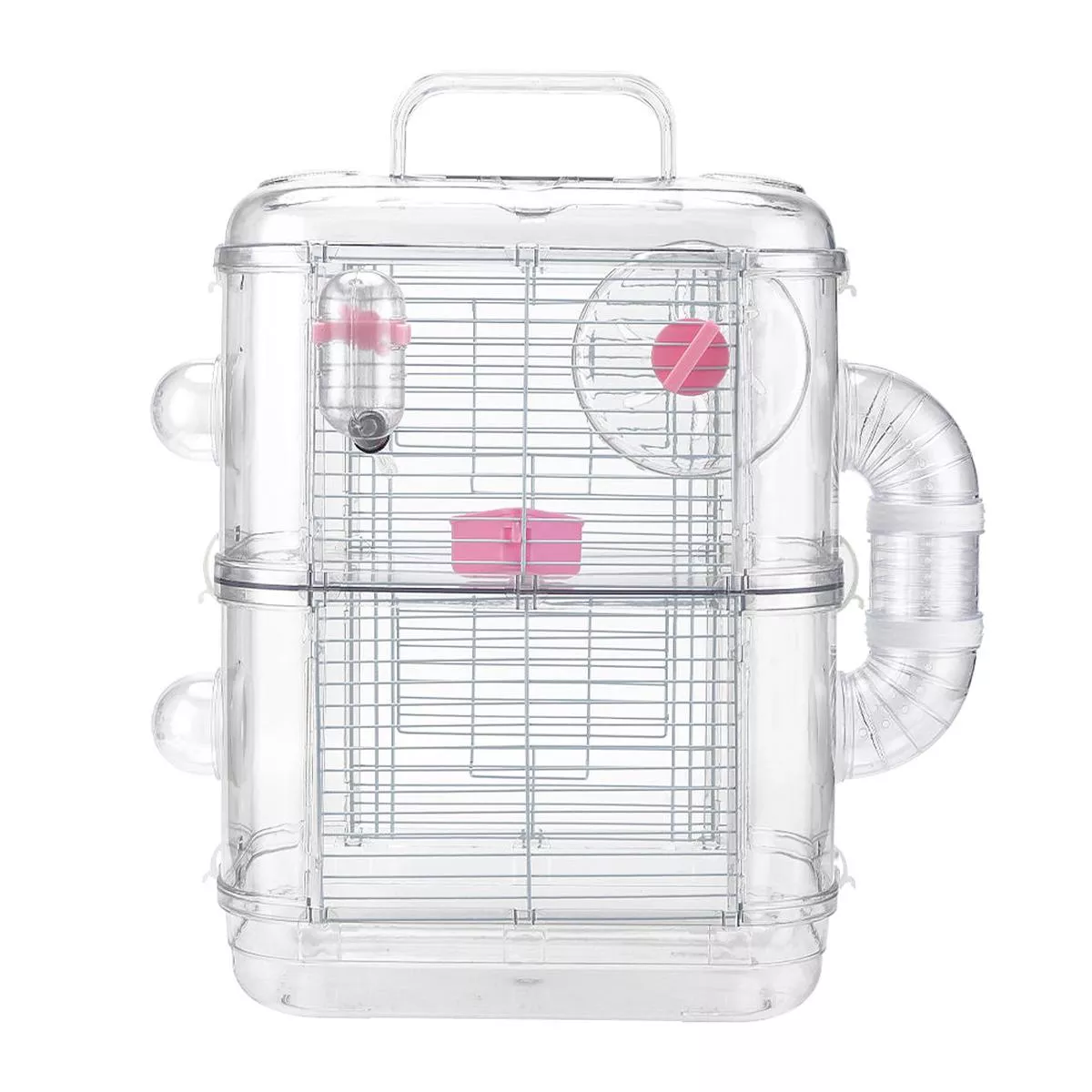 Double Layer Hamster Cage with Hidden Handle, CT0673