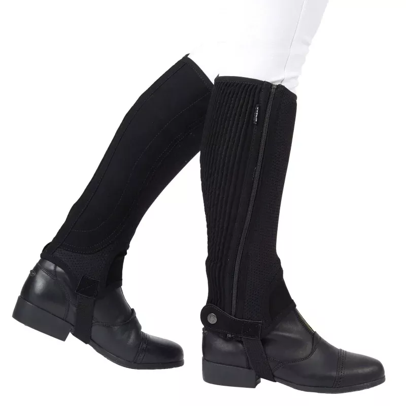 Dublin Easy Care Mesh Women's Half Chaps Black