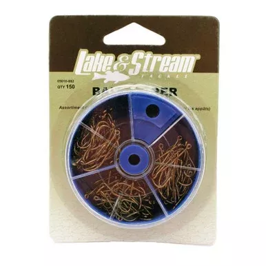 Eagle Claw Lake & Stream Hook Asst Bronze 150 Piece