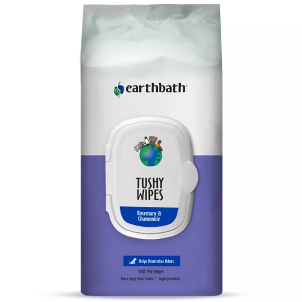 Earthbath Tushy Wipes For Pets 100pc