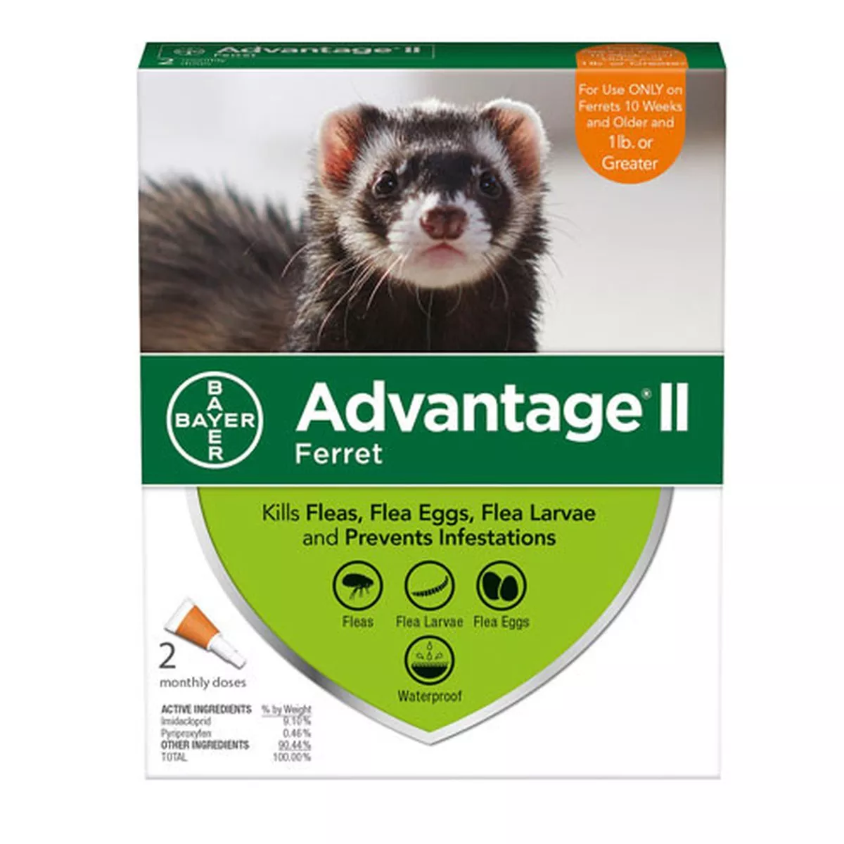 Elanco Advantage II Flea Treatment For Ferrets, 2 Pack