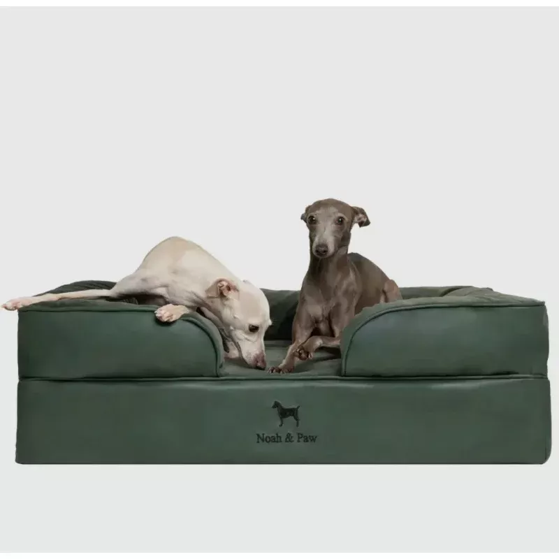 Faux Leather Large Orthopedic Dog Bed