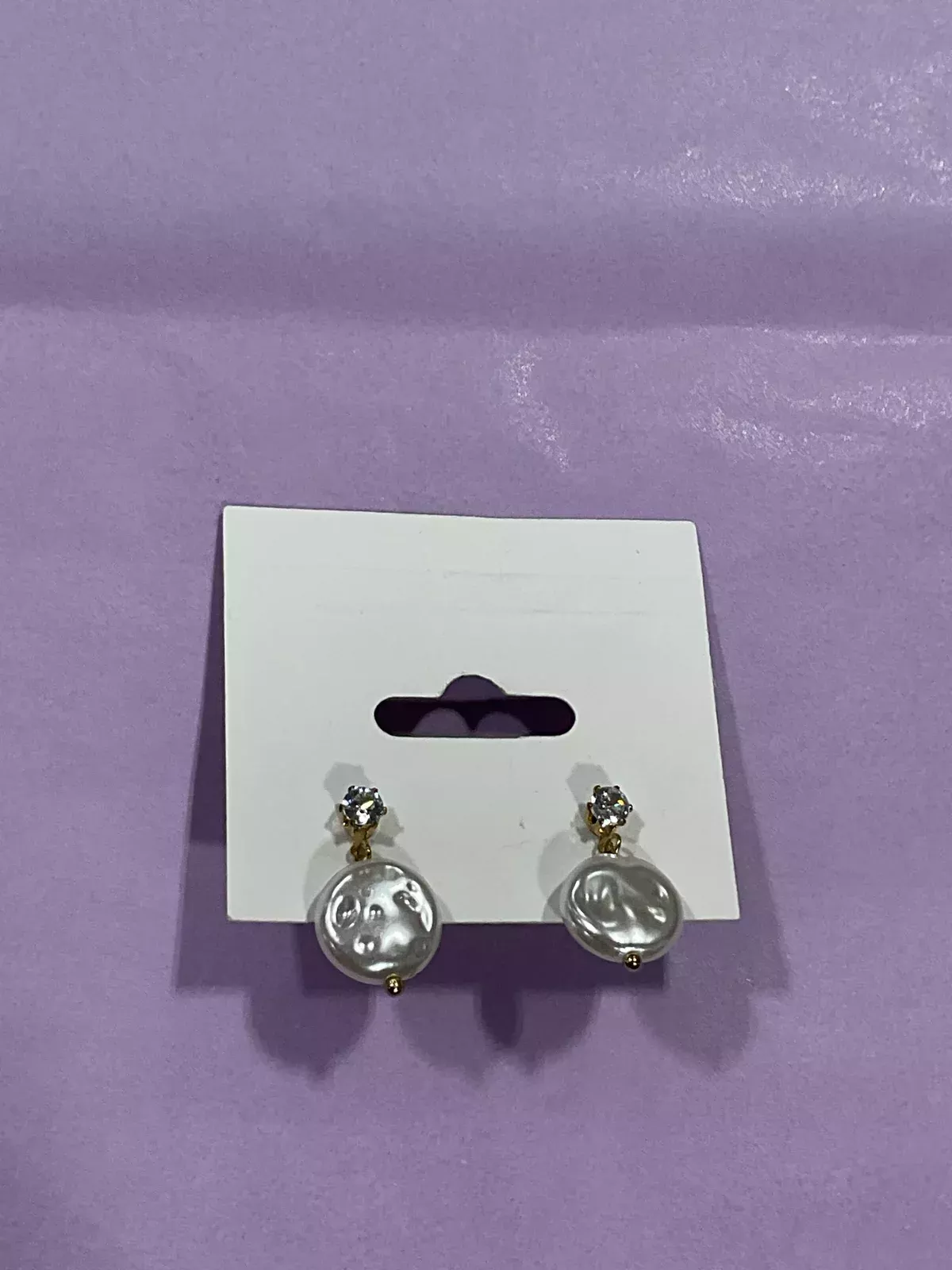 Faux Stone Pearl Earring
