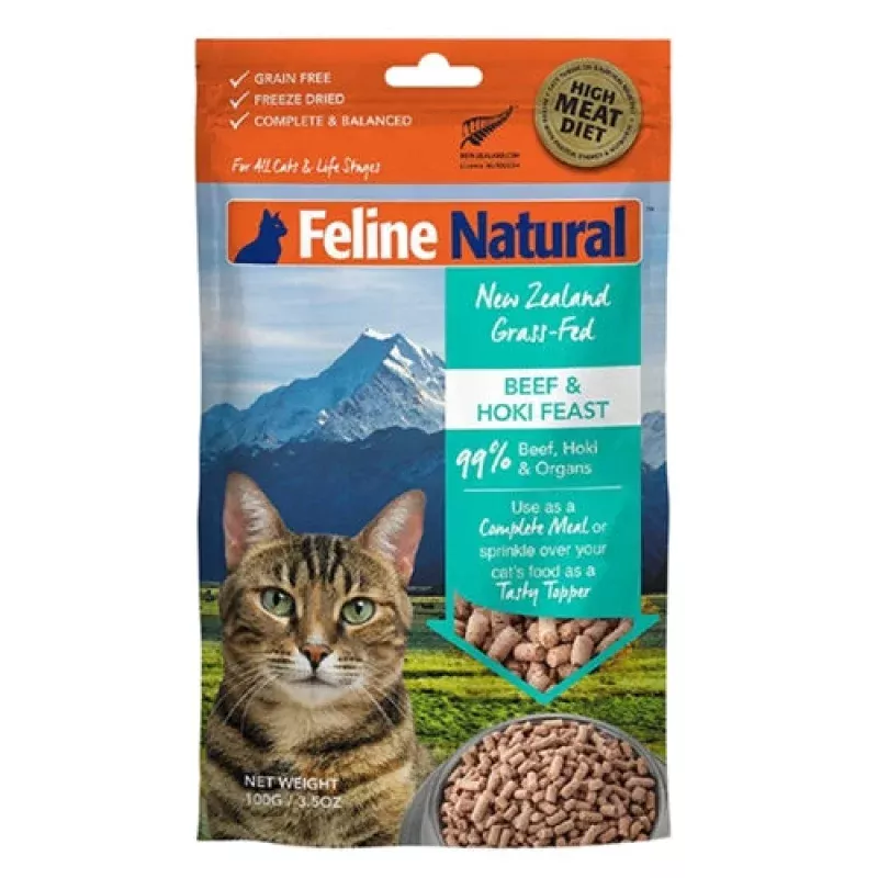 Feline Natural Cat Freeze-Dried Beef & Hoki