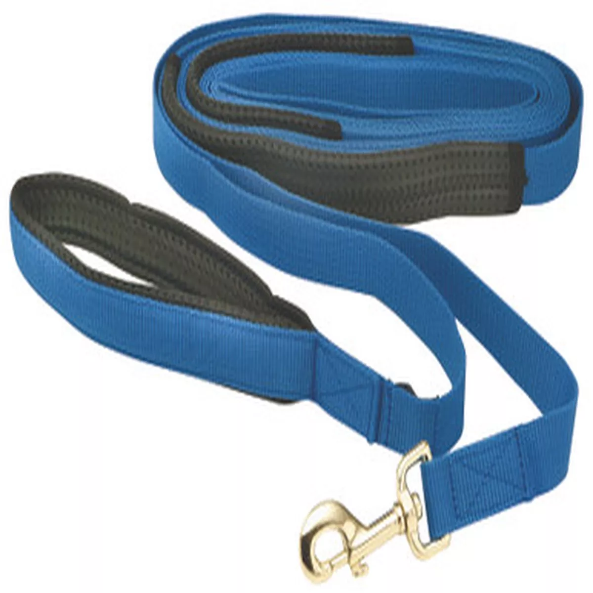 Flat Nylon Dog Recall Lead Blue