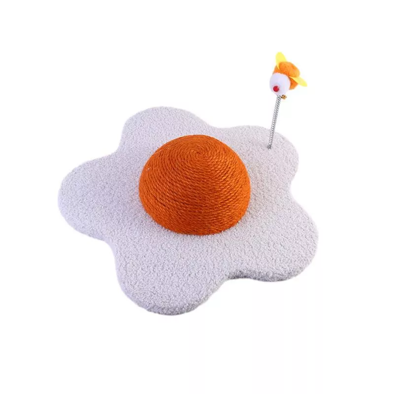 Flower Shaped Cat Scratcher With Toy