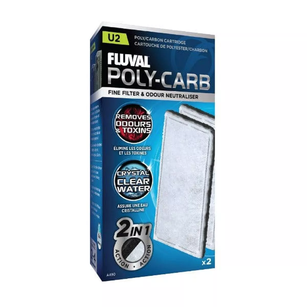 Fluval “U” Poly/Carbon Cartridge 2Pack