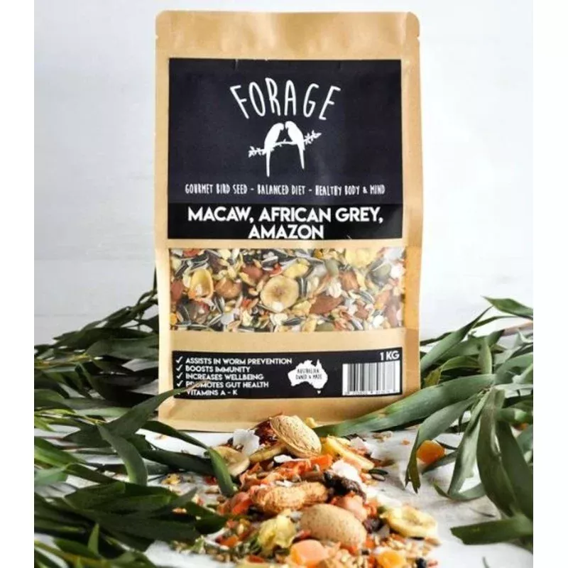 FORAGE MACAW AFRICAN GREY AMAZON 1KG