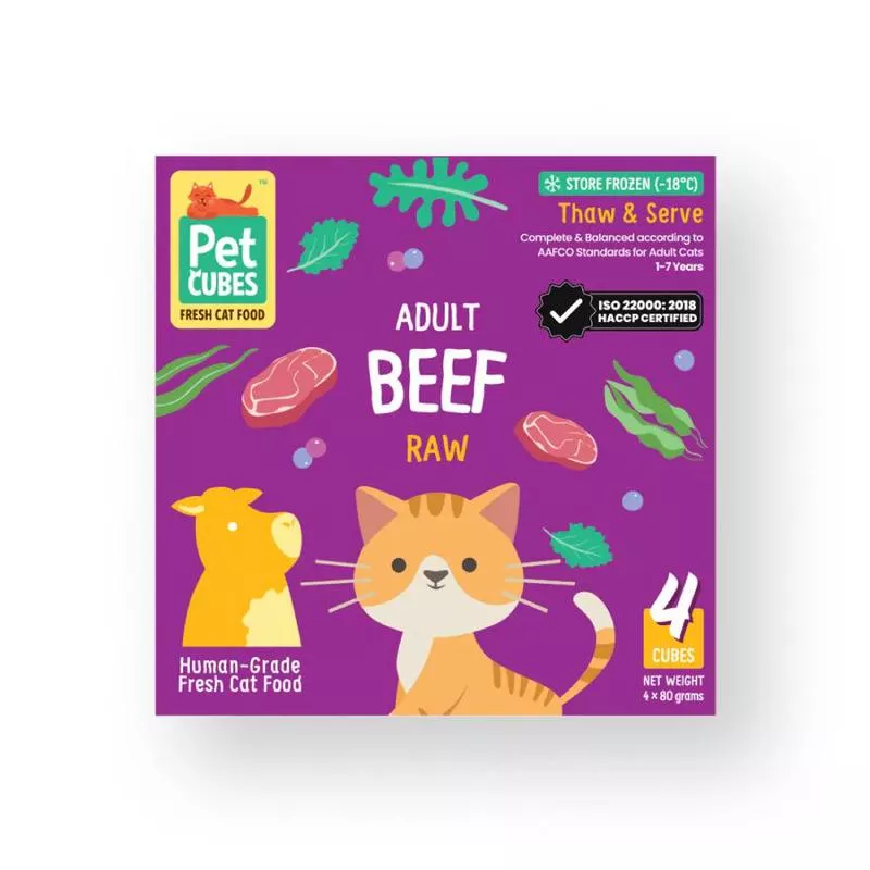 *FROZEN* PetCubes Cat Raw Beef 320g