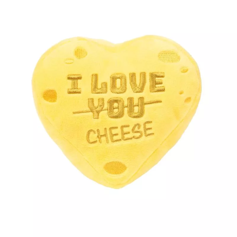 FuzzYard Dog Plush Toy – Cheese Heart