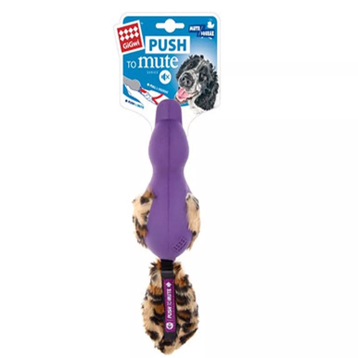 GIGwi Duck with Plush Tail Dog Toy