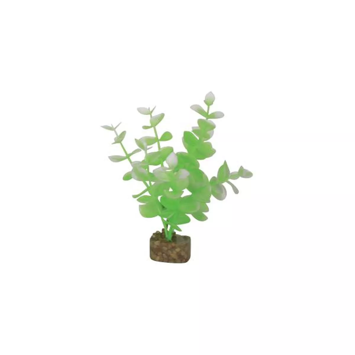 GloFish Aquarium Plant, Green/White
