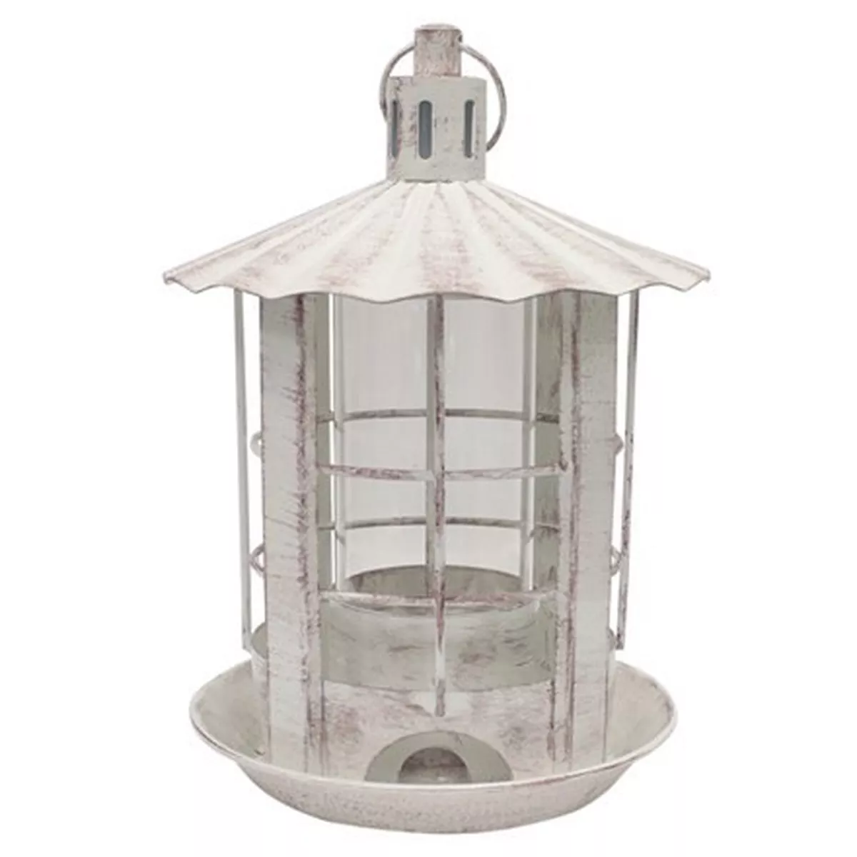 Heath Parkview Antique White Bird Feeder