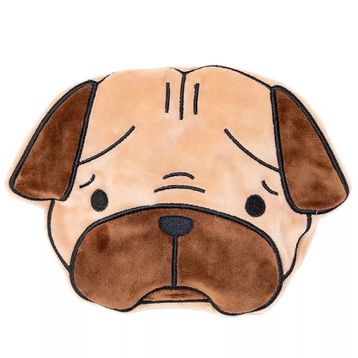 Hey Cuzzies No-Stuffing Pug Plush Dog Toy