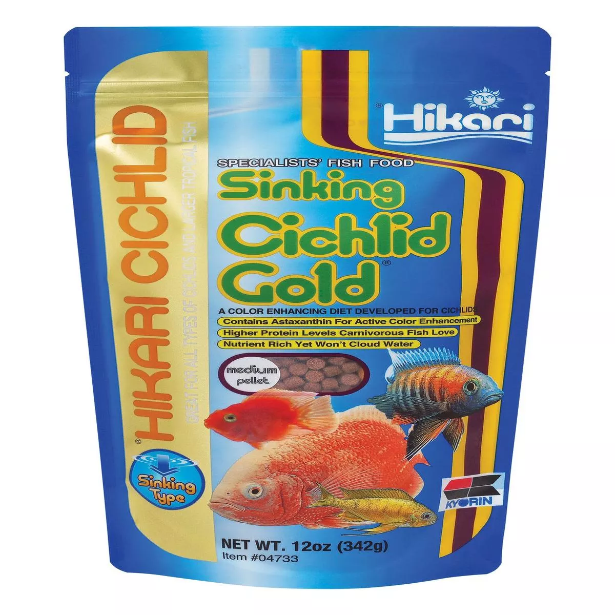 Hikari Cichlid Gold Sinking Pellets – 12 OZ-MD