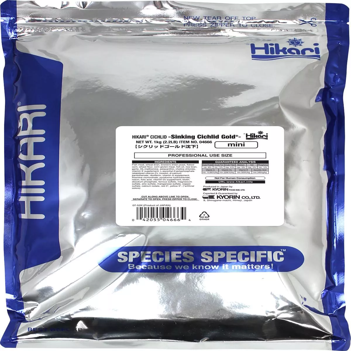 Hikari Cichlid Gold Sinking Pellets – Store Use – 2.2 LB-MINI