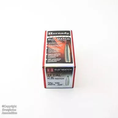 Hornady 22 Cal .224 73Gr ELD Match