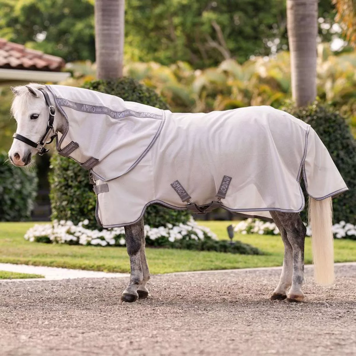 Horseware Amigo Bug Rug Plus Pony Fly Sheet – Silver/Titanium Grey & Silver | 69″