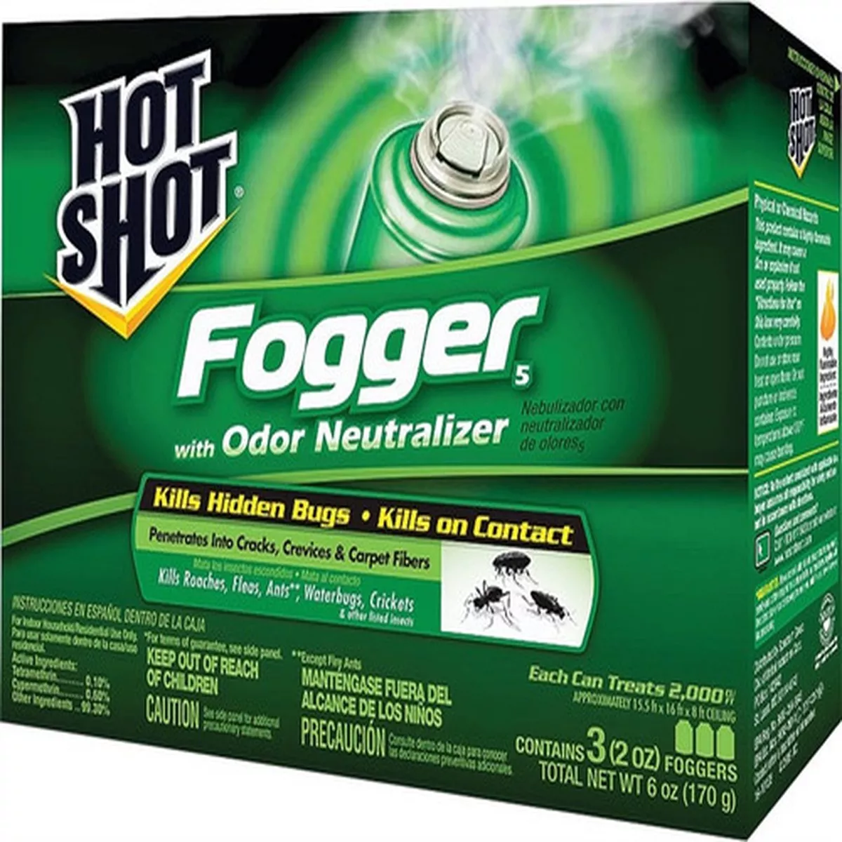 Hot Shot Fogger With Odor Neutralizer, 3 Pack