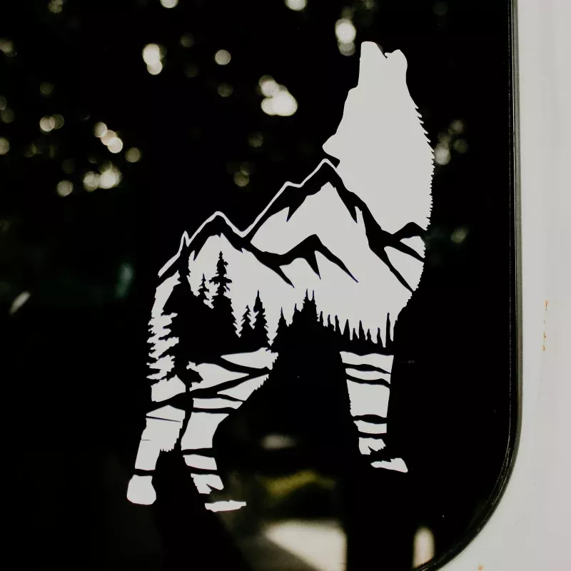 Howling Wolf Decal