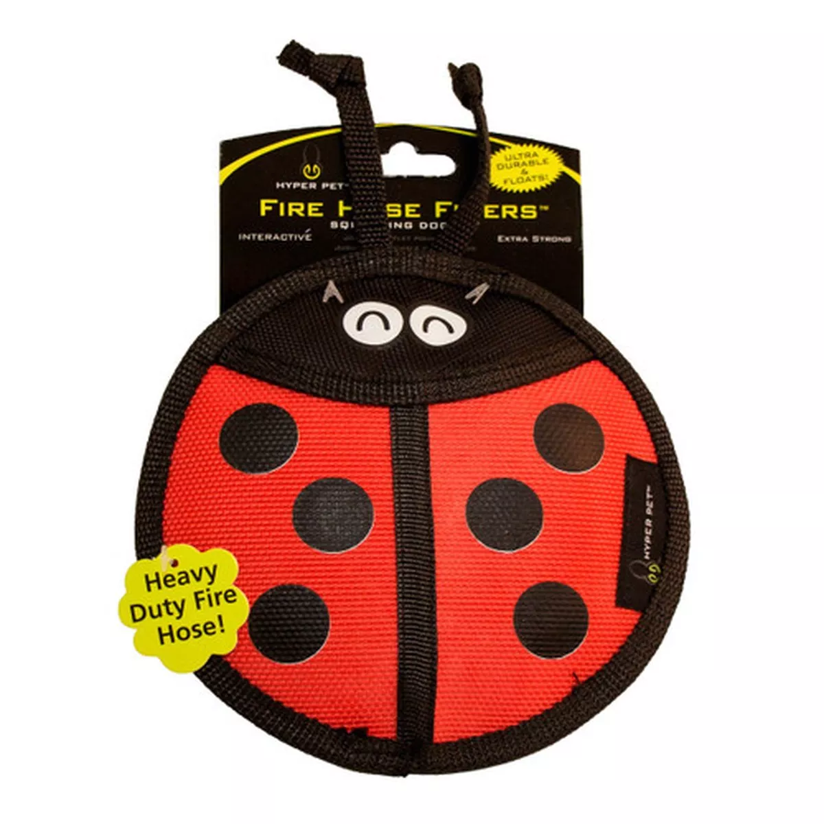 Hyper Pet 6.5" Firehose Flyers Ladybug Dog Toy