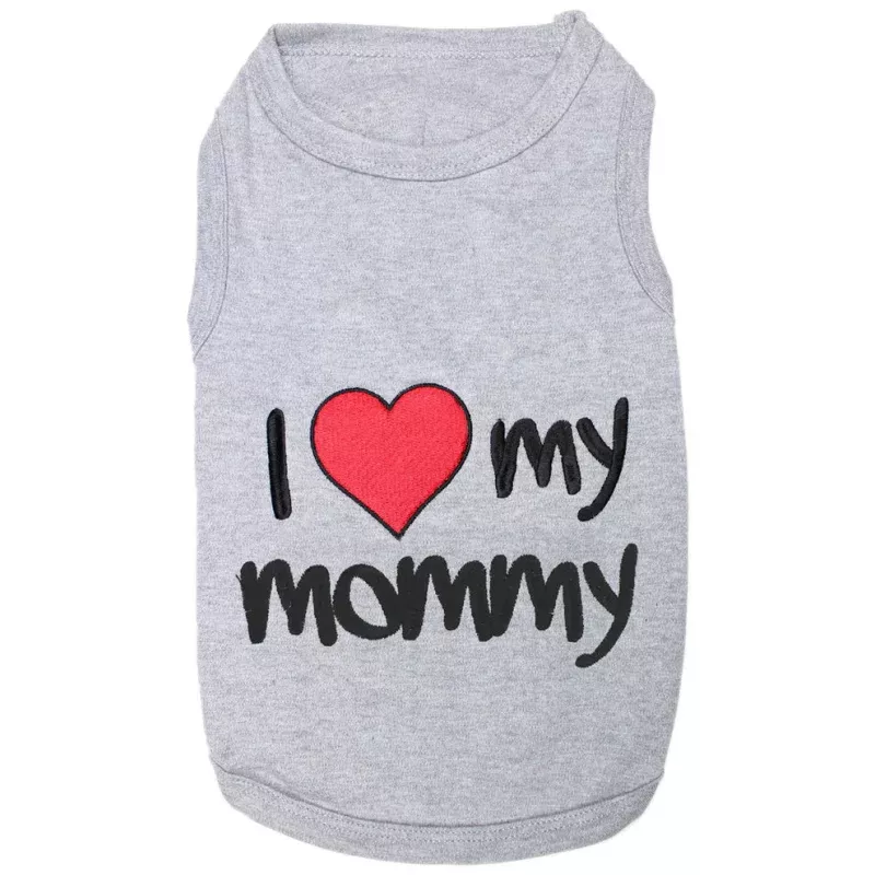 I Love My Mommy Grey Tee
