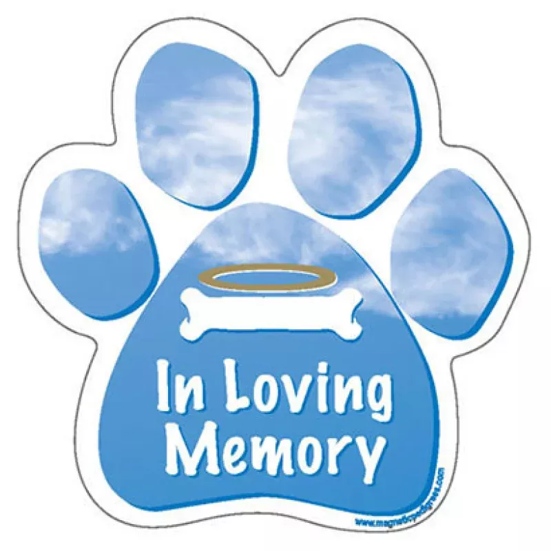 In Loving Memory Paw Magnet