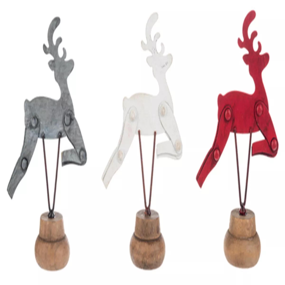 Iron Painted Reindeer Figurine