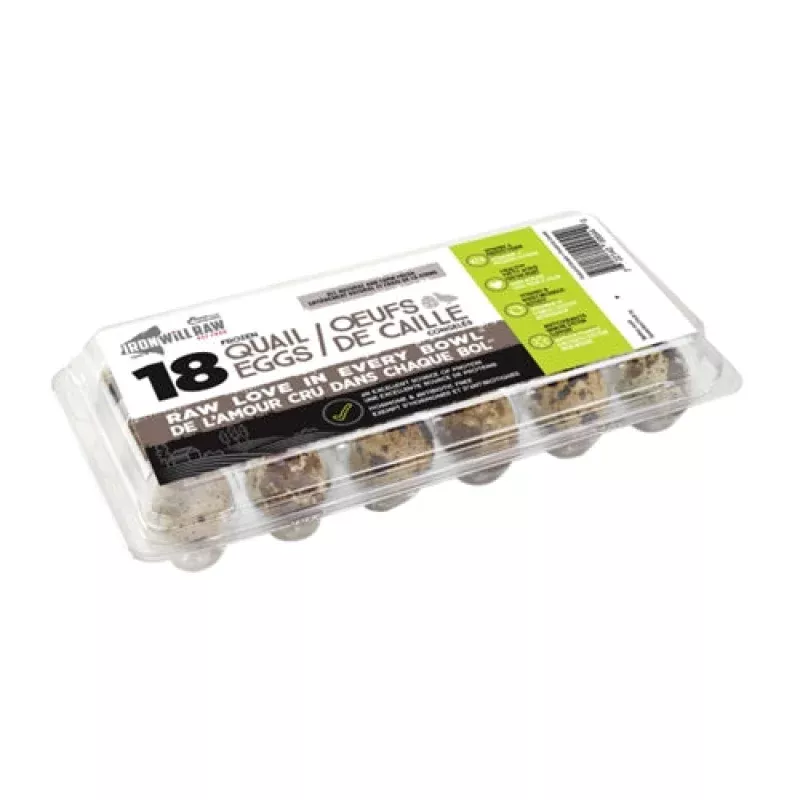Iron Will Raw Dog/Cat Quail Eggs 18ct