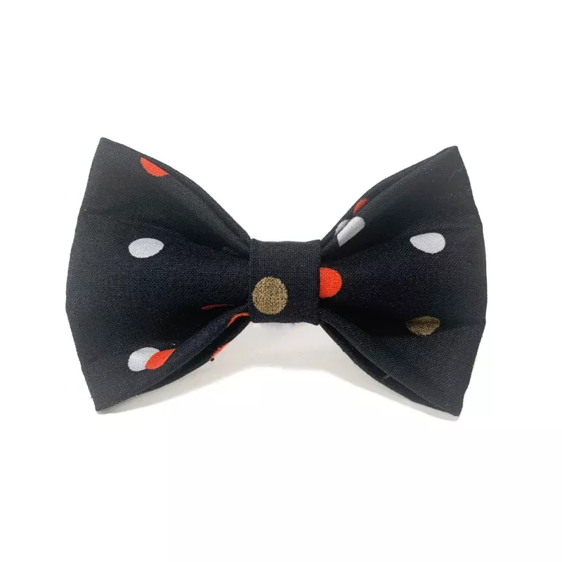 Jack-O-Lantern Polka Dot Bow Tie