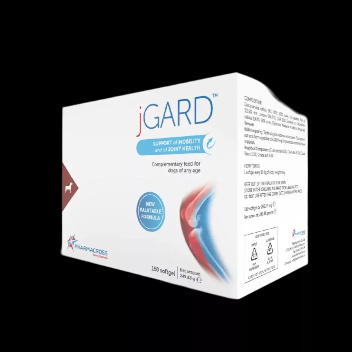 JGard complementary feed for dogs 160 caps