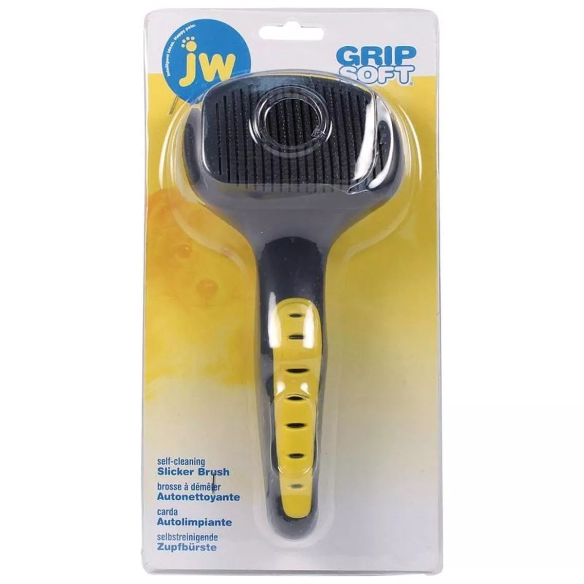 JW GRIPSOFT SELF CLEANING SLICKER BRUSH – SMALL DOG