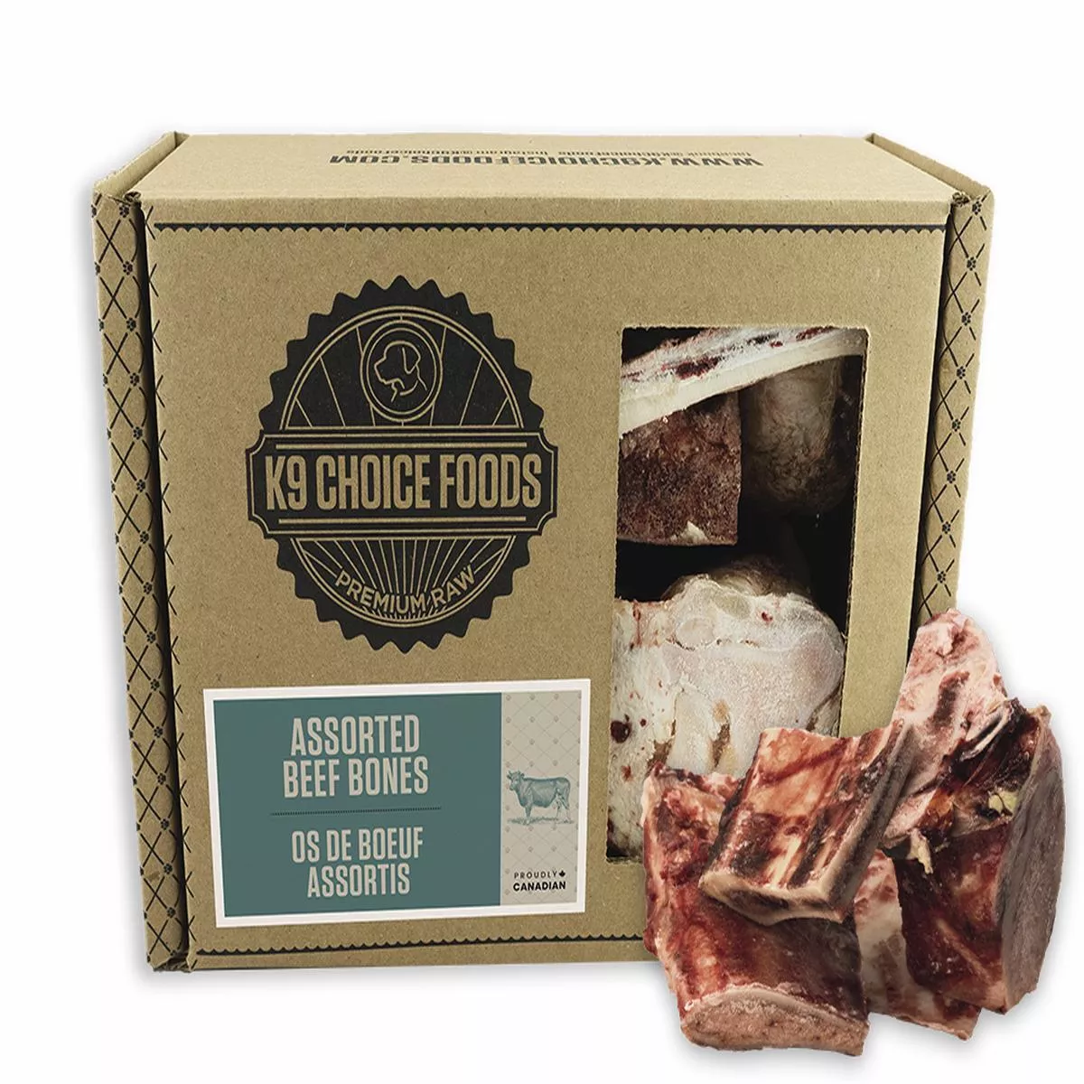 K9 Choice Assorted Beef Bone Dog Treats