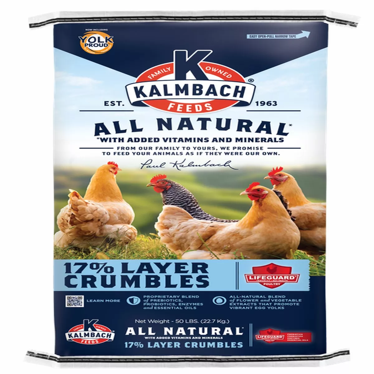 Kalmbach All Natural 17% Layer Crumbles Chicken Feed