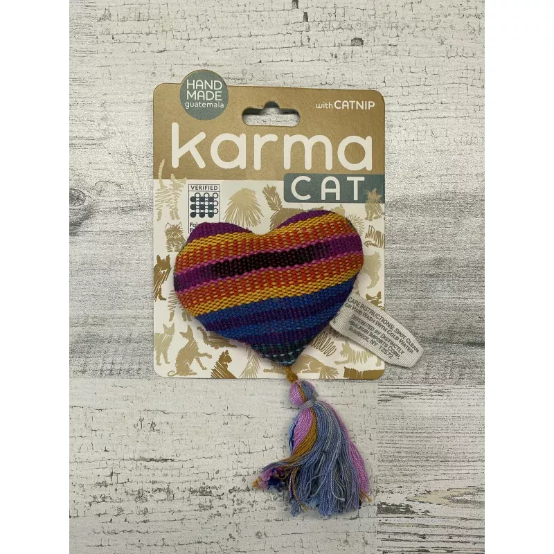 Karma Cat Catnip Heart Tassle Toy