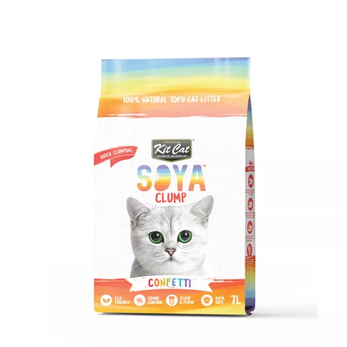 Kit Cat Confetti Soybean Clumping Cat Litter 7L