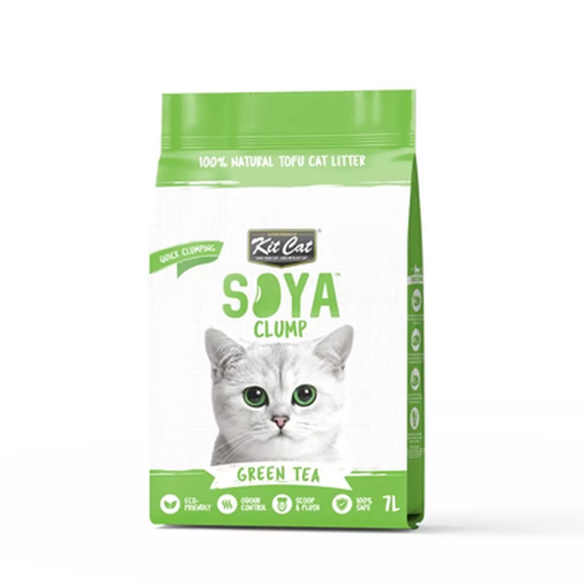Kit Cat Green Tea Soybean Clumping Cat Litter 7L