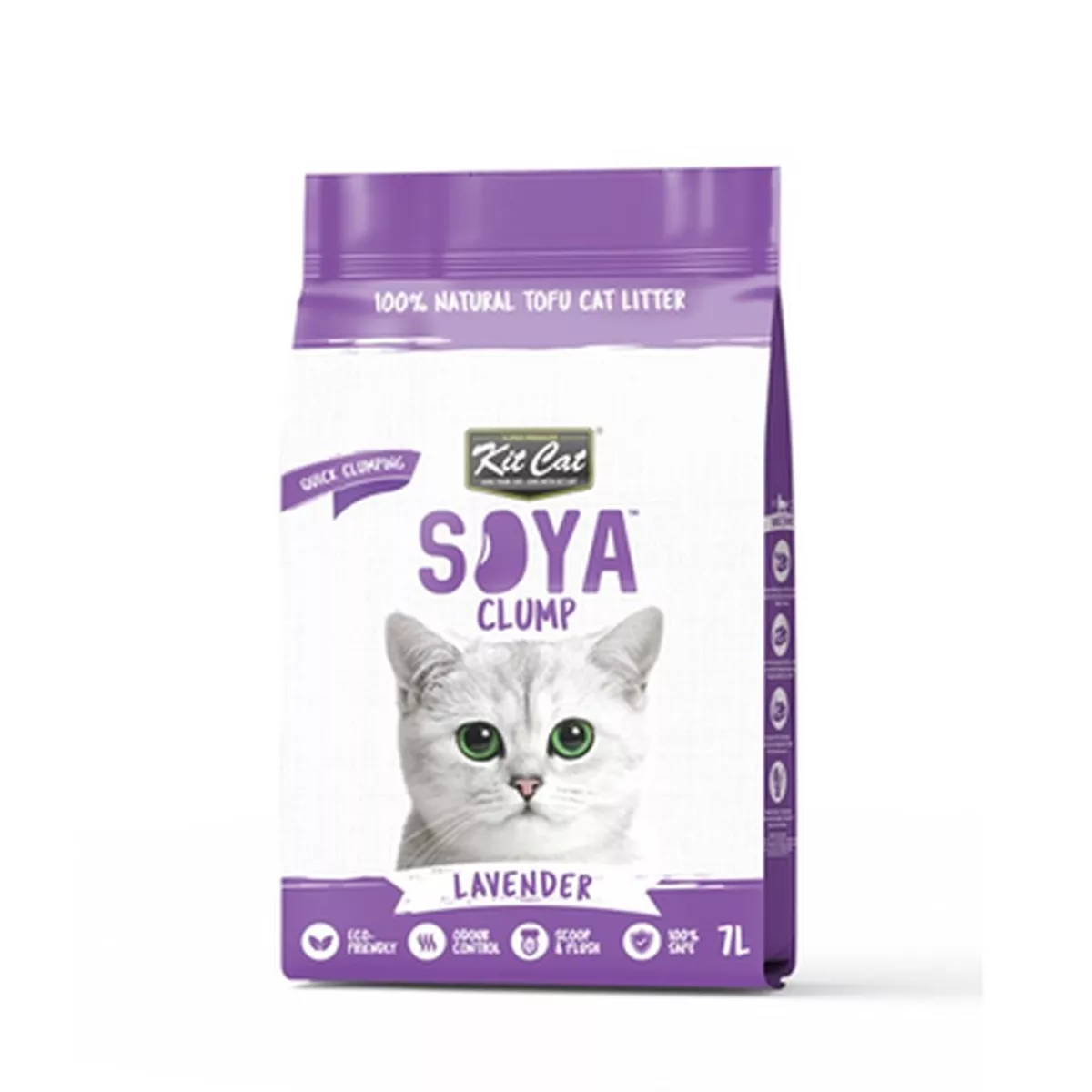 Kit Cat Lavender Soybean Clumping Cat Litter 7L