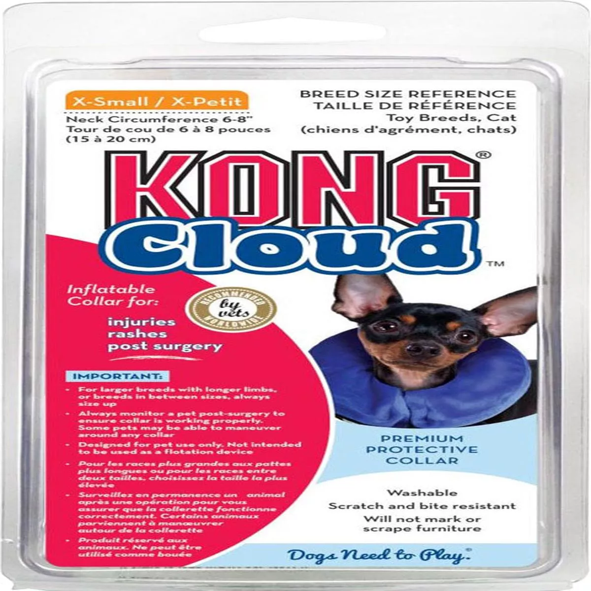 Kong Cloud Collar – BLUE | XS-6-8 IN