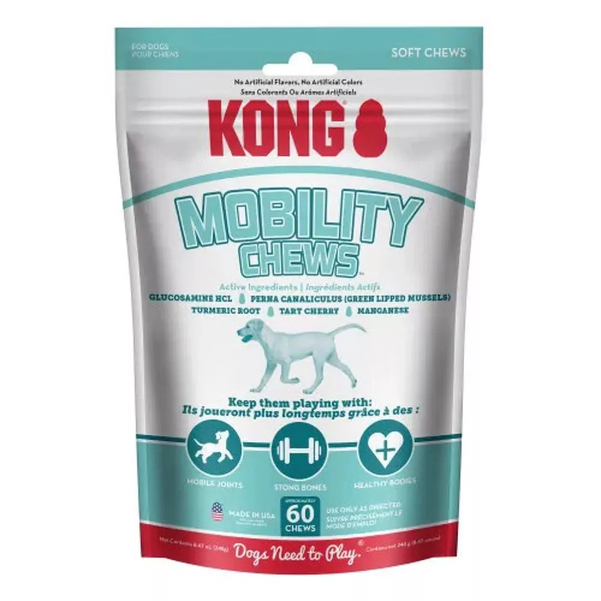 KONG Mobility Chews Soft Dog Treats 60ct
