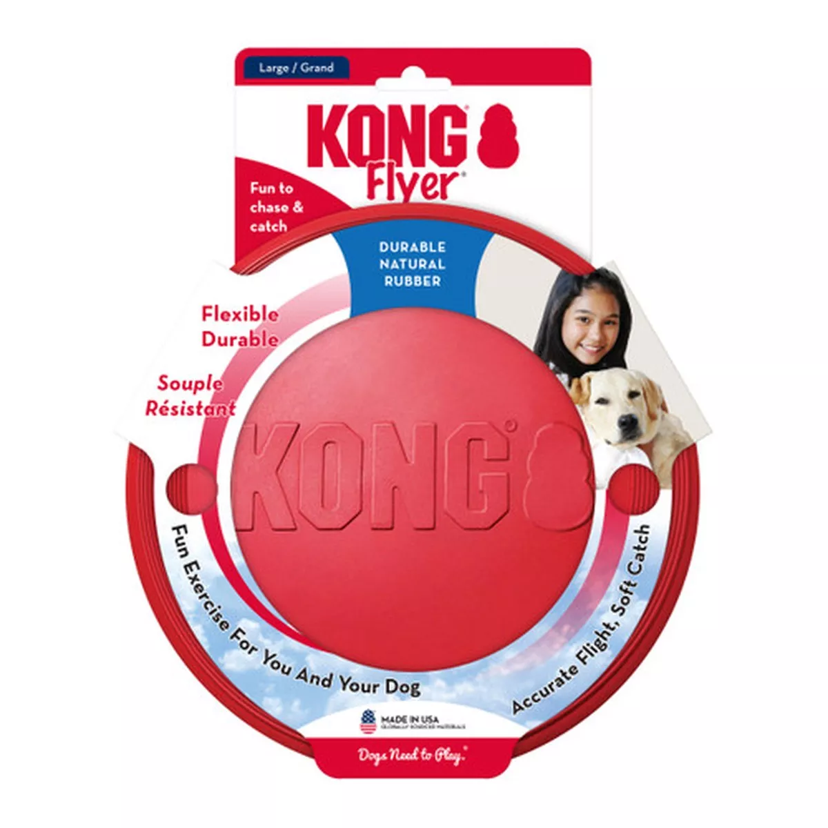 KONG Rubber Flyer Dog Toy