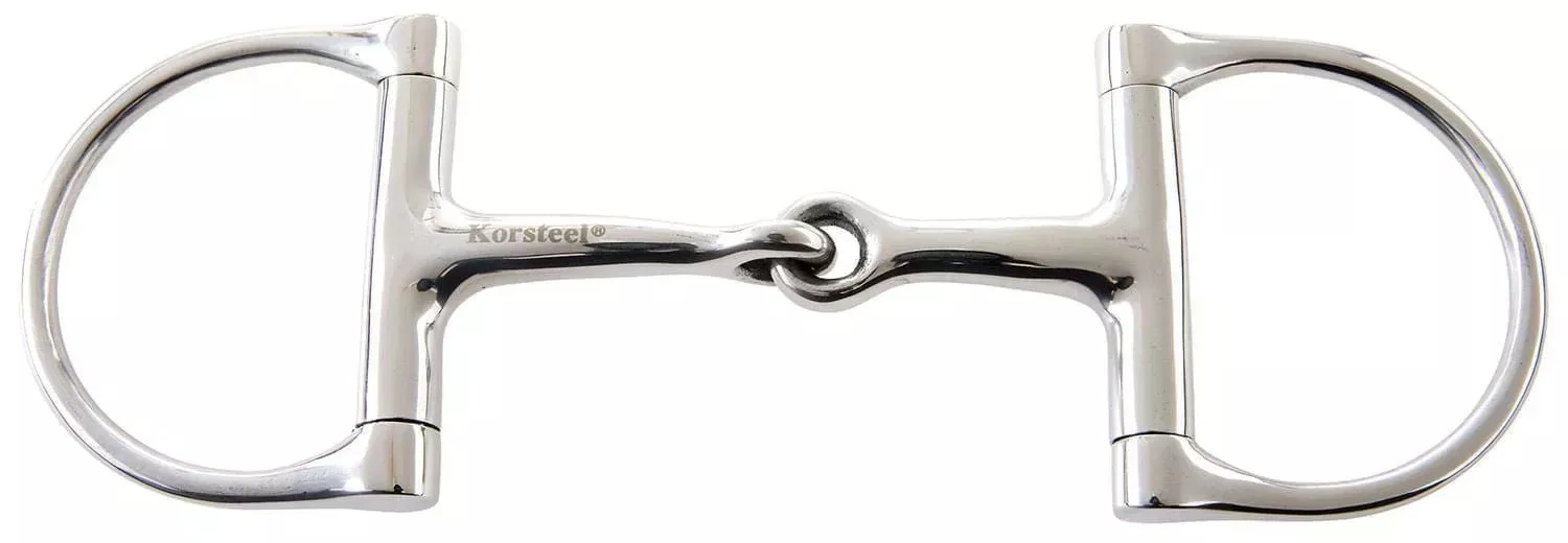 Korsteel Jointed Dee Ring Snaffle Bit, 5″