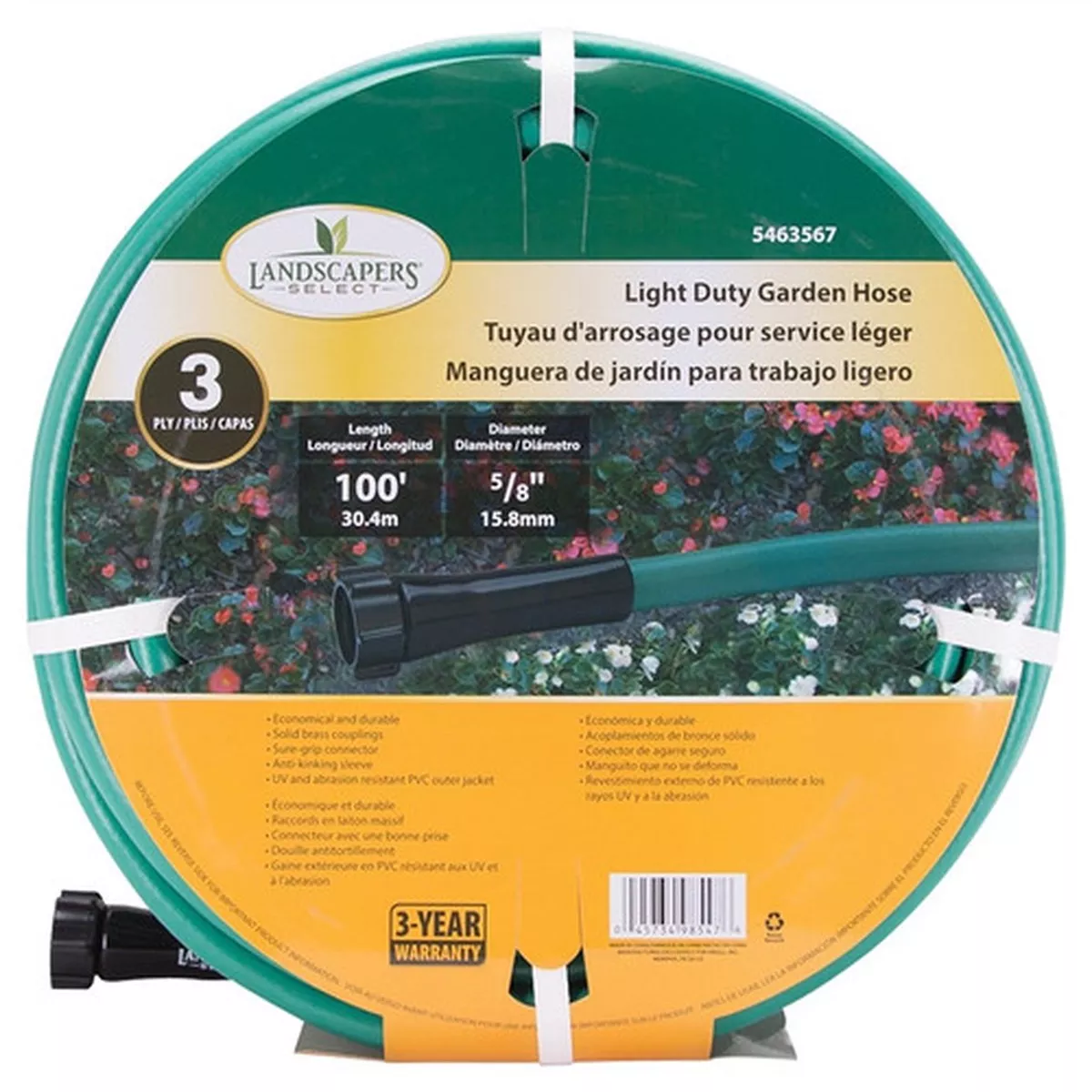 Landscapers Select Light Duty Garden Hose, 100 ft