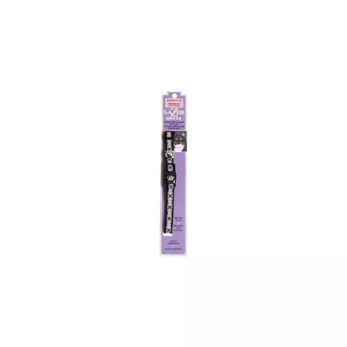 Lazer Brite Adjustable Nylon Cat Collar, Black