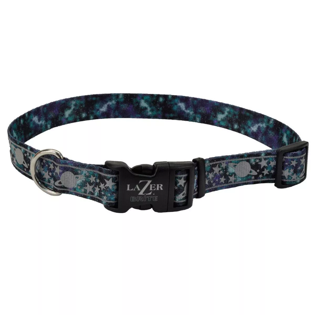 Lazer Brite Patterned Dog Collar, Galaxy